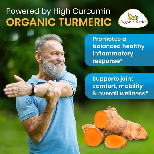 Miniatura 8 de Organic Veda Cápsulas de cúrcuma Neem – Complejo herbario 5 en 1 con fruta Amla, albahaca santa, pimienta negra – Suplemento inmunológico