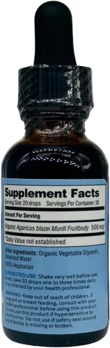 Miniatura 6 de Agaricus Bio Super Liquid, tintura orgánica de extracto de hongo Blazei, gotas de beta-glucano para cuerpo fructífero para actividad natural