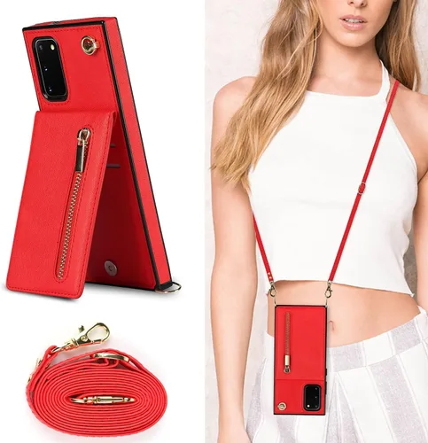 Miniatura 6 de Funda compatible con Samsung Galaxy S20 de 6.2 pulgadas, bolso de bolsillo, correa de hombro, elegante funda protectora para Samsung Galaxy S20