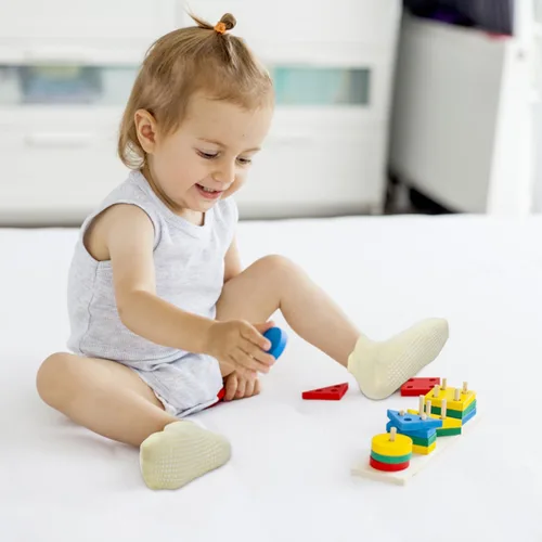 Miniatura 3 de Calcetines para niños pequeños, 12 pares de calcetines antideslizantes para niños y niñas, calcetines de algodón para niños de 1 a 3 años