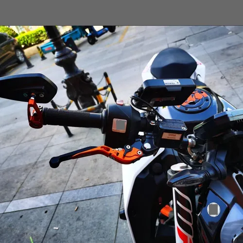 Miniatura 2 de NIKKHO Palanca de embrague de freno TRK502 motocicleta CNC ajustable extensible manillar palanca de embrague de freno plegable para Be&Nelli Jinpeng
