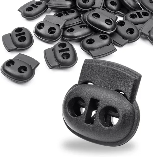 Miniatura 12 de CooBigo Plastic Cord Locks for Paracord Drawstring Clip, Spring Toggle Cord Stopper Sweatpant Hat Gloves Hoodie String Lock