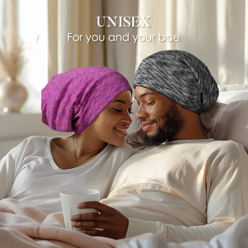 Miniatura 6 de LULUSILK Gorro de Dormir con Forro de Seda de Morera, Se Acabó el Cabello Encrespado y Enredado, Envoltorio de Cabello de Seda que se Mantiene