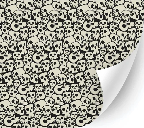 Miniatura 8 de HTV4U Puff - Vinilo de transferencia de calor con estampado de Halloween (azul Dia de Muertos, 12 x 12 pulgadas), vinilo 3D estampado para planchar