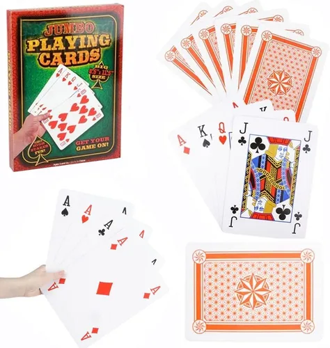 Miniatura 5 de The Dreidel Company Baraja de cartas para niños, baraja de cartas, juegos, diversión familiar, recuerdos de fiesta (cartas grandes (3 x 5 pulgadas)
