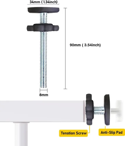 Miniatura 3 de Paquete de 8 piezas de repuesto para puerta de bebé, tornillos de puerta de bebé de 0.315 pulgadas (0.315 in), kit de herramientas de repuesto