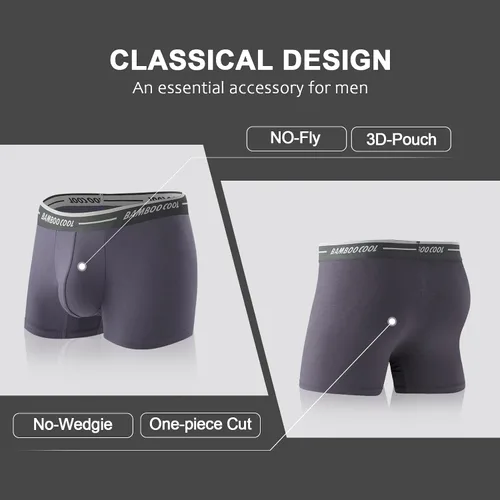Miniatura 2 de BAMBOO COOL Ropa interior para hombre, con bolsa 3D, ultra suave, para hombre, ropa interior deportiva elástica
