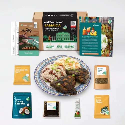 Miniatura 22 de eat2explore Kit de cocina global para adultos, recetas auténticas, especias esenciales y maridajes de bebidas, perfecto para citas nocturnas
