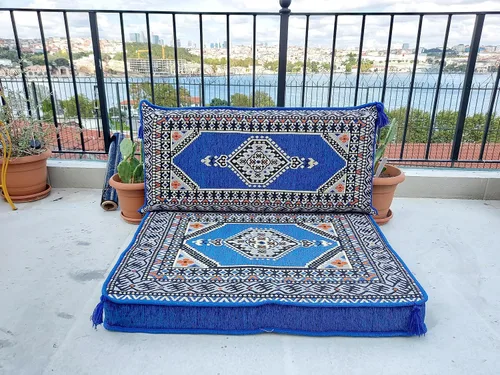 Miniatura 6 de arabicsofa Sofá de piso pequeño - Sofá modular turco hecho a mano con asientos bajos estilo Majlis