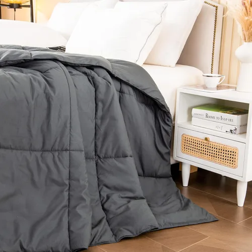 Miniatura 7 de Edredón de plumón suave para todas las estaciones, edredón de cama alternativo, esquinas reversibles, edredón cálido y esponjoso para invierno