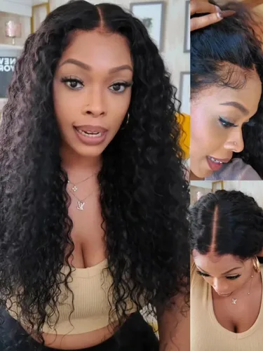 Miniatura 27 de Julia Hair Pre Everything - Pelucas de cabello humano con encaje frontal HD de 13x4, sin pegamento, pre despuntadas, pre cortadas, balayage
