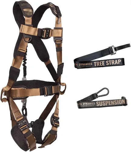Malta Hunting Safety Hunter's Elite - Juego de arnés de seguridad con correa de árbol, correa de alivio de arrastre de ciervo/suspensión