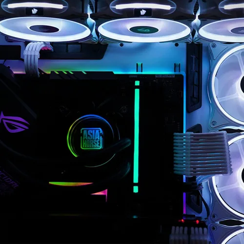 Miniatura 3 de AsiaHorse Tira de Luz ARGB para Placa Base, 24 RGB Direccionables Independientes, 5V 3-pin Aura Sync, Kit de Piezas de PC LED Lightsaber-X