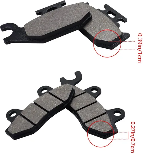 Miniatura 4 de Pastillas de freno Kabing delanteras y traseras para Yamaha Rhino 660 YXR660 4x4 2004-2007 Rhino 450 YXR450 4x4 2006-2009 Raptor 700 700R YFM700