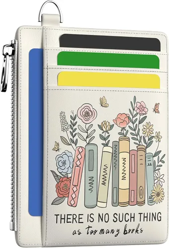 Miniatura 56 de Hancynir Cartera delgada para mujer con soporte para tarjetas de crédito RFID, pequeña mini funda para tarjetas con bolsillo frontal de PU, cartera