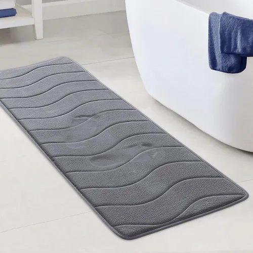 Miniatura 9 de Flamingo P Alfombra de Baño de Espuma Viscoelástica Tapetes de Baño Alfombra Antideslizante Absorbente de Agua para Ducha, 24x17 pulgadas, Verde Aqua
