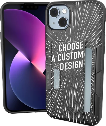 Miniatura 22 de Smartish Funda tipo cartera para iPhone 13 Pro – Wallet Slayer Vol. 2 [delgada + protectora] tarjetero con función atril - Black Tie Affair
