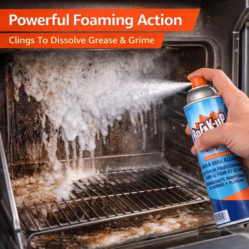 Miniatura 7 de Diversey CBD991206 Break Up - Limpiador profesional para horno y parrilla, spray resistente que elimina la grasa horneada, aerosol, 19 onzas Paquete