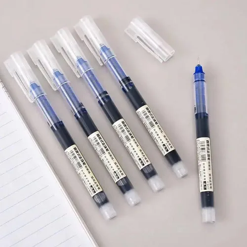 Miniatura 5 de Gullor Bolígrafos de tinta líquida, punta fina de 0.020 in, de secado rápido, para escribir, tomar notas y dibujar, tinta azul, 12 unidades Azul