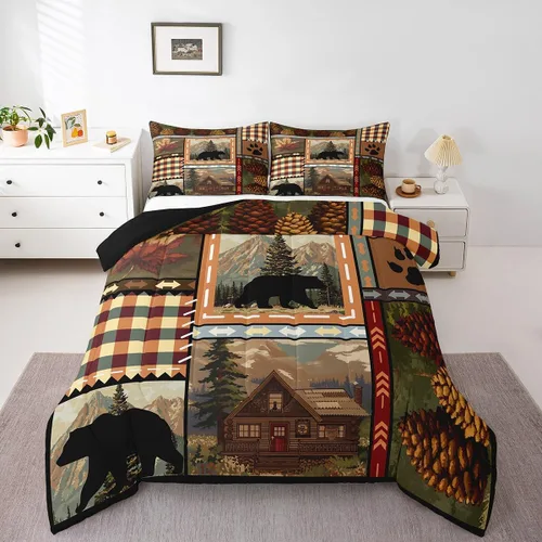 Miniatura 37 de Feelyou Juego de ropa de cama de vaca de las Highland para niños, edredón de ganado con girasol para niñas, adolescentes, juego de edredón