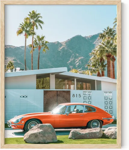 Miniatura 14 de HAUS AND HUES Póster retro vintage para automóvil, estampado clásico de Palm Springs, fabricado en los Estados Unidos, sin marco, 12 x 16 pulgadas