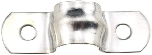 Miniatura 11 de Hahiyo Abrazaderas de soporte de tubo en U de dos agujeros, 0.315 in, resistente, sin óxido, brillante, fuerte, resistente al viento, sin afilado