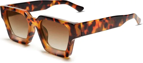 VANLINKER Gafas de sol cuadradas gruesas para hombres y mujeres, retro, rectangulares, con protección UV400, VL9731