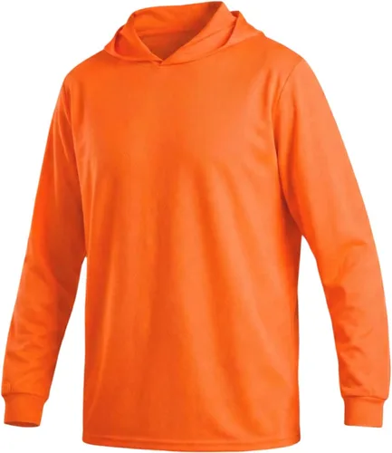 Miniatura 15 de HYCOPROT Hi Vis - Camisas de seguridad con capucha de alta visibilidad, manga larga, camisetas de trabajo de construcción, camisetas con capucha