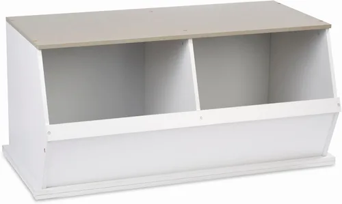 Miniatura 13 de Badger Basket Organizador apilable de almacenamiento de juguetes de dos cubos para niños, almacenamiento duradero en la habitación de los niños