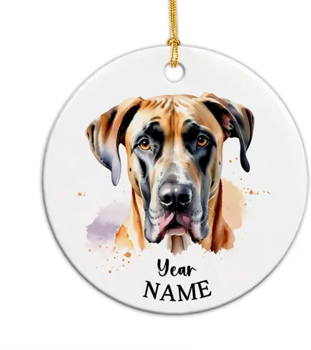 Miniatura 16 de Adorno de Navidad personalizado para perro Airedale, adorno de cerámica para hombres y mujeres, adornos de cerámica personalizados para perros