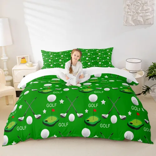 Miniatura 20 de Juego de funda de edredón para niños, diseño de pingüino de dibujos animados, tamaño King, bonito juego de ropa de cama de animales de poste ártico