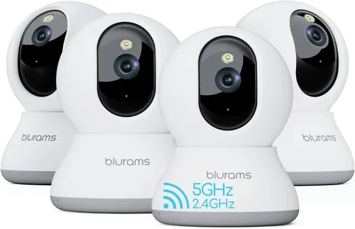 Miniatura 10 de blurams Cámaras 5G para seguridad en el hogar, cámara 2K para mascotas con aplicación de teléfono, cámara interior PTZ de 360° con WiFi de doble