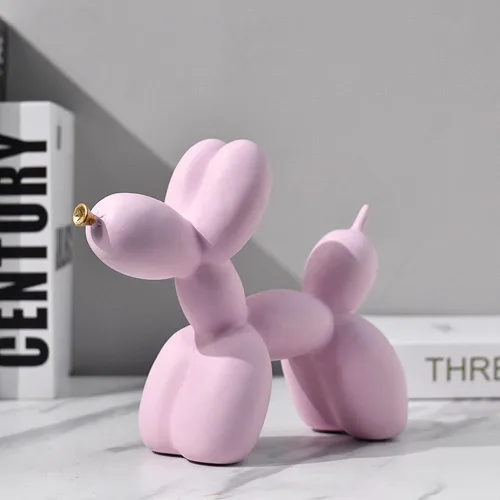 Miniatura 12 de Lindo globo de resina para perro, estatua de animales, adornos para decoración del hogar (negro)