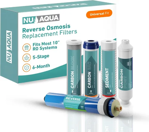 Miniatura 12 de NU Aqua Sistema de Filtro de Agua Potable de Ósmosis Inversa Set de Reemplazo - Kit de 4 Etapas de 1 Año para Debajo del Fregadero - Incluye Filtros