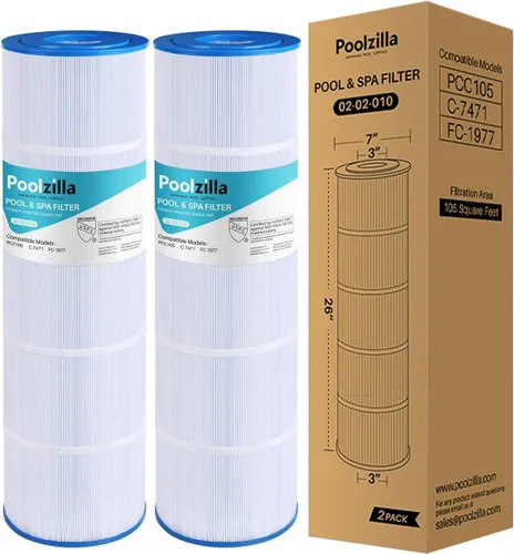 Poolzilla Paquete de 2 cartuchos de filtro de piscina de repuesto para PCC105, Filbur FC-1977, 570-0425-07, Unicel C-7471, R173576, Pentair CCP420,