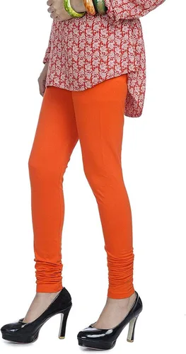 Miniatura 11 de ladyline Leggings Churidar elásticos de algodón para mujer Extra largos de longitud completa de cintura alta Talla regular y grande Pantalones