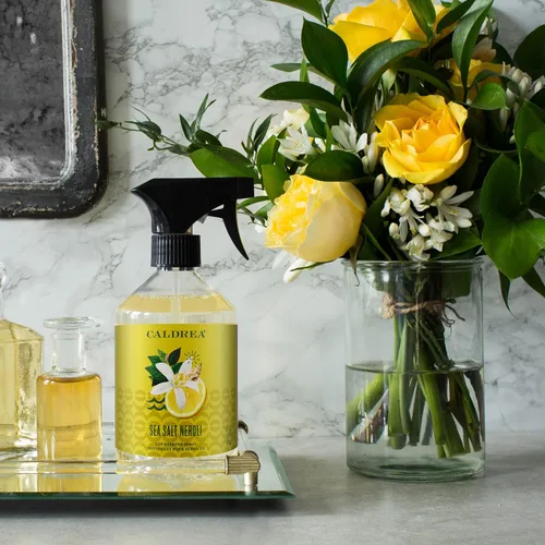 Miniatura 3 de Caldrea Limpiador en aerosol para encimeras multisuperficie, fabricado con extracto de proteína vegetal, aroma Neroli de sal marina, 16 onzas