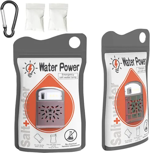 weilaike Lámpara de agua salada, 3 lámparas LED, luces al aire libre, lámpara de emergencia sin batería, adecuada para actividades al aire libre,