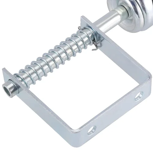 Miniatura 4 de Paquete de 2 ruedas giratorias de 4 pulgadas con resorte de alta resistencia, capacidad de carga de 250 a 500 libras, para puerta de madera, tubo
