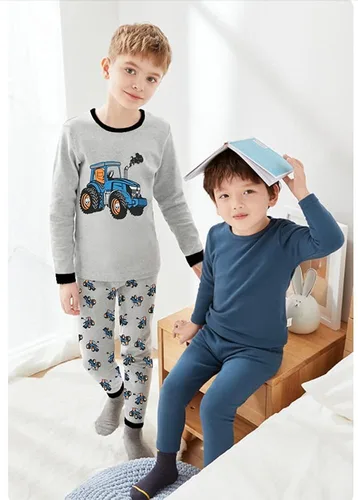 Miniatura 2 de Little Hand Pijamas para niños pequeños, Monster Truck de algodón, dinosaurio, 2 piezas, planetas, ropa de dormir de 2 a 7 años