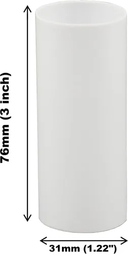 Miniatura 3 de Creative Hobbies Cubiertas de vela de plástico blanco con base media, 3 pulgadas de alto, paquete de 6