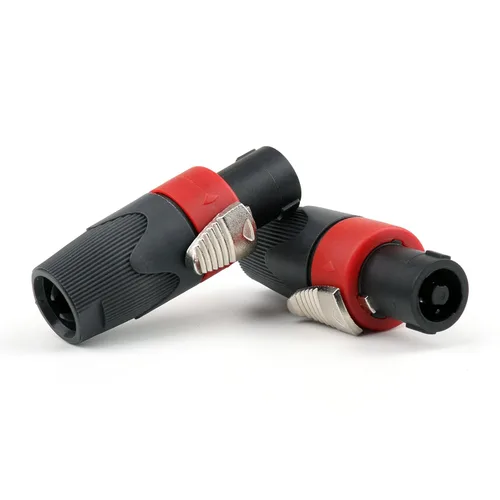 Miniatura 2 de Conector de cable de audio compatible con conector macho de 4 pines de Speakon rojo, 10 piezas