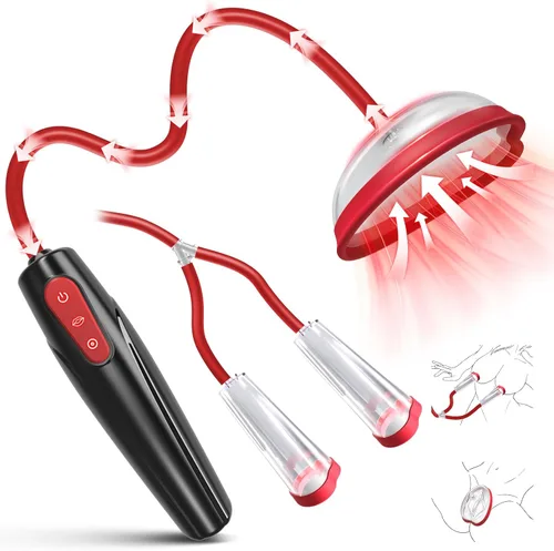Bomba de Coño Juguetes Sexuales para Adultos - Kit de Juguetes BDSM Succionadores de Pezones Bomba Sexual Vaginal de Vacío Eléctrica con 3 Niveles