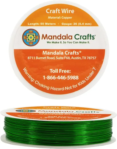 Miniatura 26 de Mandala Crafts Alambre de cobre puro calibre 18 para hacer joyas, envolver, esculpir y electroculturar jardinería – 3.3 x 5 yardas surtido