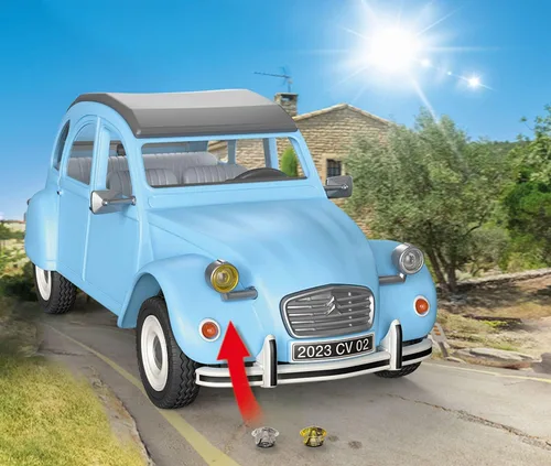 Miniatura 6 de PLAYMOBIL Classic Car 70640 Citroën 2 CV, pato con capucha extraíble, coleccionable para fanáticos de los coches, juguete para coleccionistas