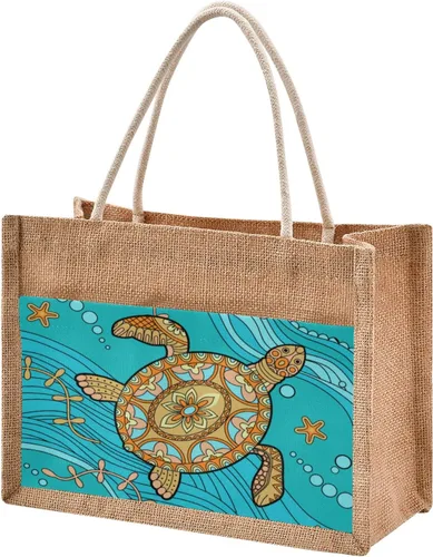 Miniatura 41 de CaTaKu Divertida bolsa de yute con asas y cremallera para gatos, bolsa de arpillera reutilizable con bolsillo frontal de lona, regalo para bodas, 12