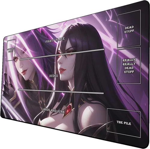 Miniatura 18 de Tapete de juego de cartas coleccionables AI Painting – Tapete de juego MTG con zonas, 24 x 14 pulgadas, tapete de juego MTG de alta calidad – El