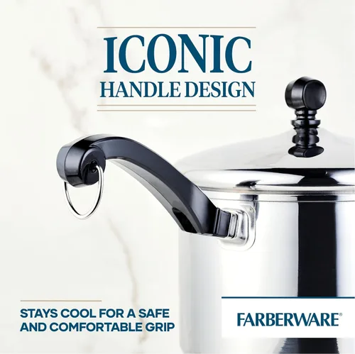 Miniatura 6 de Farberware Cacerola Clásica de Acero Inoxidable con Tapa Coladora de 3 Cuartos - Plateado