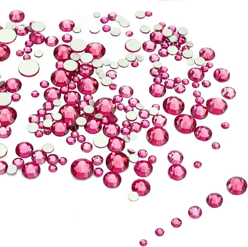 Miniatura 21 de LolliBeads Piedras redondas de resina para uñas con parte trasera plana y cristales acrílicos.