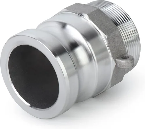 Miniatura 2 de TAISHER 2 accesorios de manguera de aluminio tipo F global, enchufe de 1-1/2 pulgadas x 1-1/2 pulgadas NPT macho